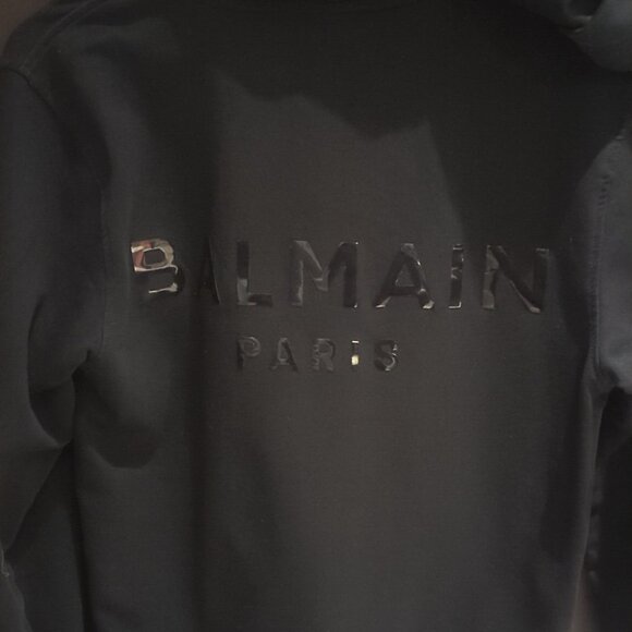 Balmain Unisex Zip Up Hooded SweatShirt Men's XS Or Women's Small - Like New - Picture 3 of 10
